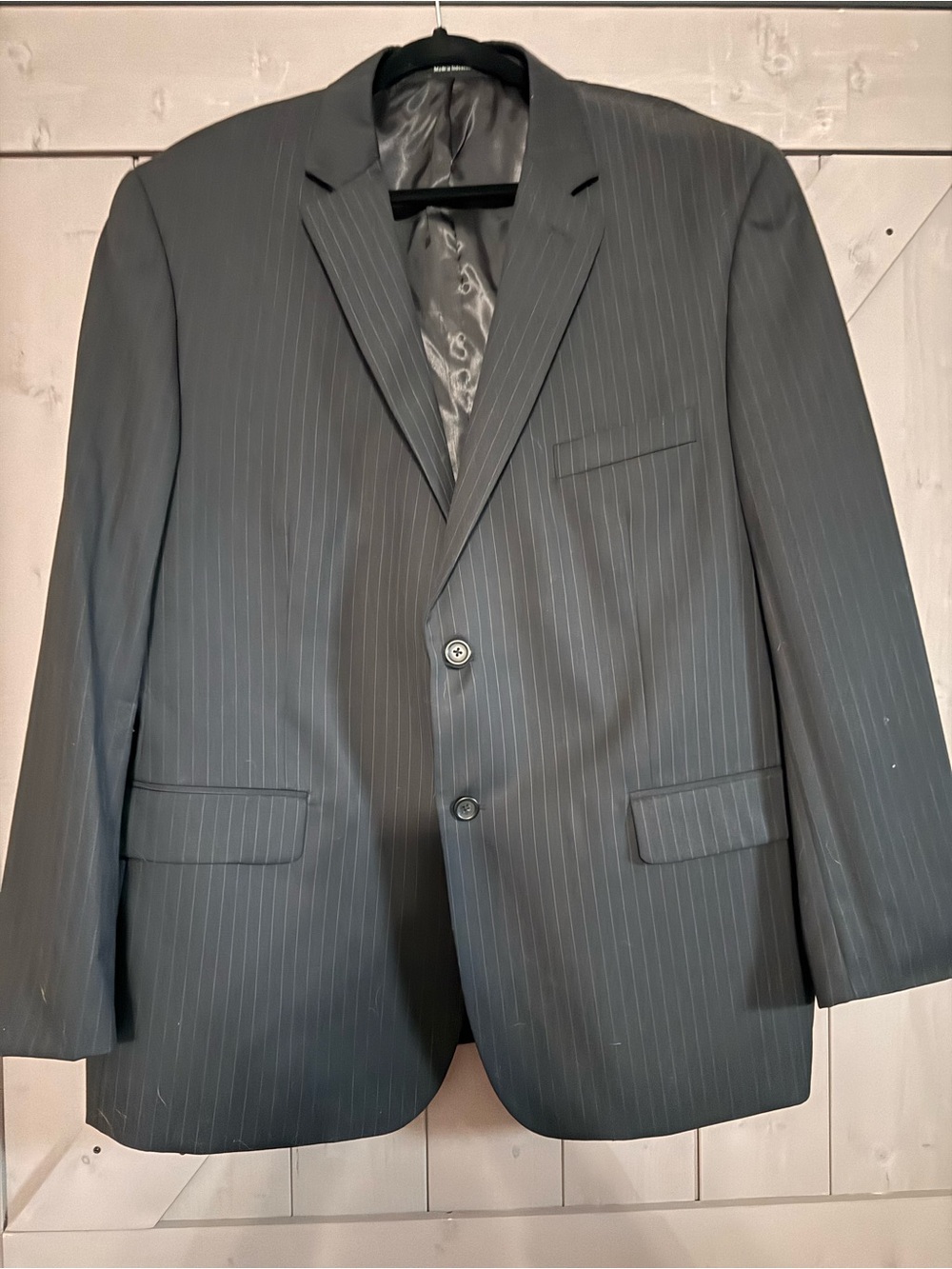 Pronto Uomo Gray Pinstripe Men's Suit Jacket